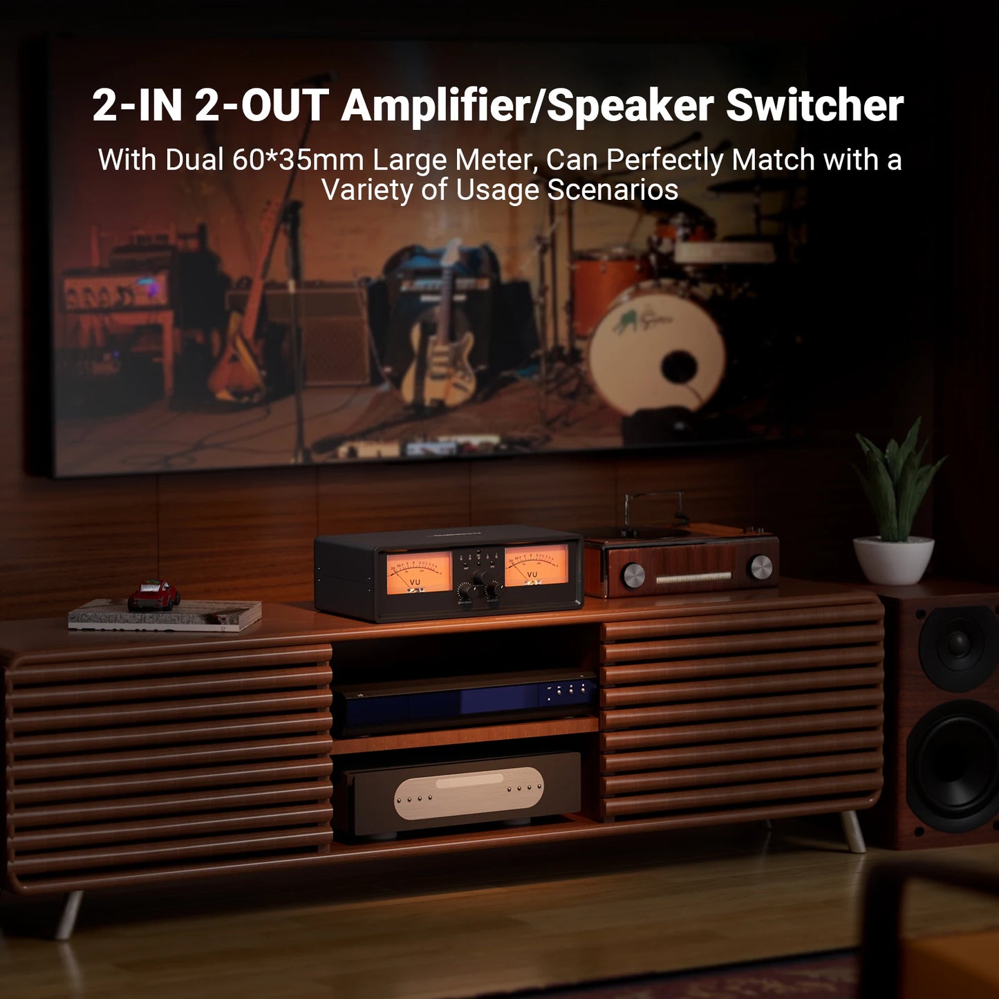 NEOHIPO ET30 Amplifier Speaker Selector With DB Panel Display