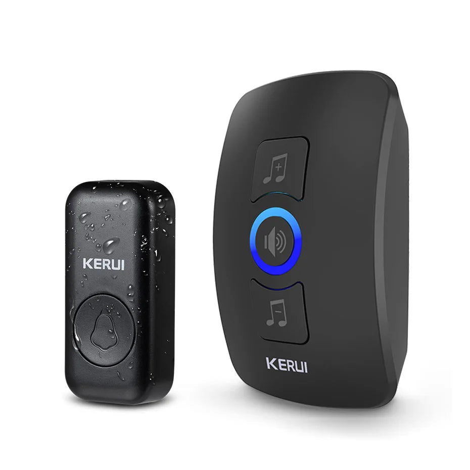 KERUI Waterproof Wireless Doorbell Kit With LED Chime And Alarm