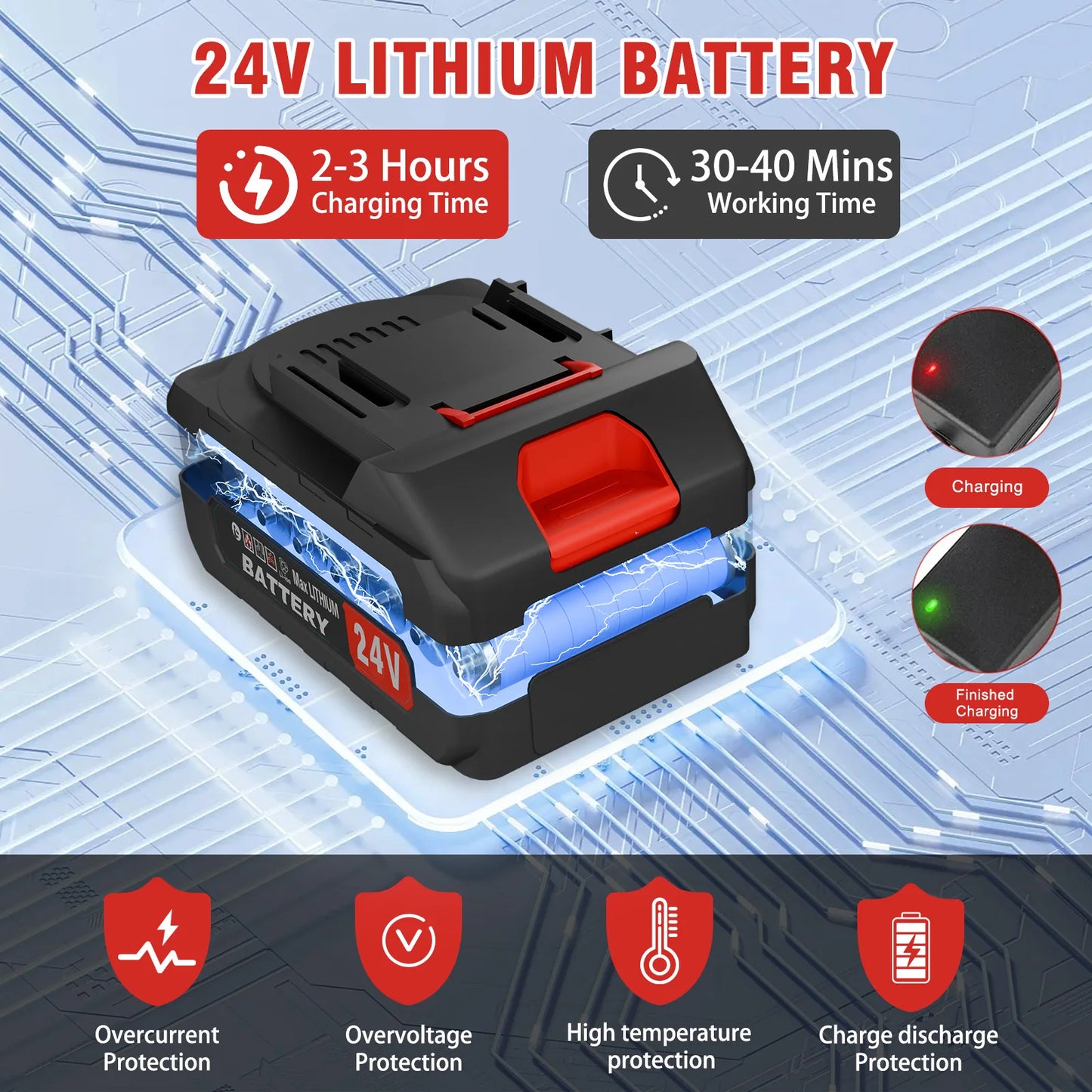21V Cordless Weed Trimmer Edger 3 In 1 Garden Tool