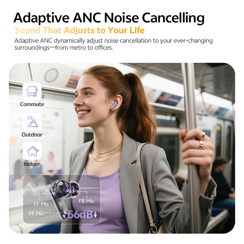 QCY HT18 Wireless Earphones With Adaptive Hybrid ANC LDAC