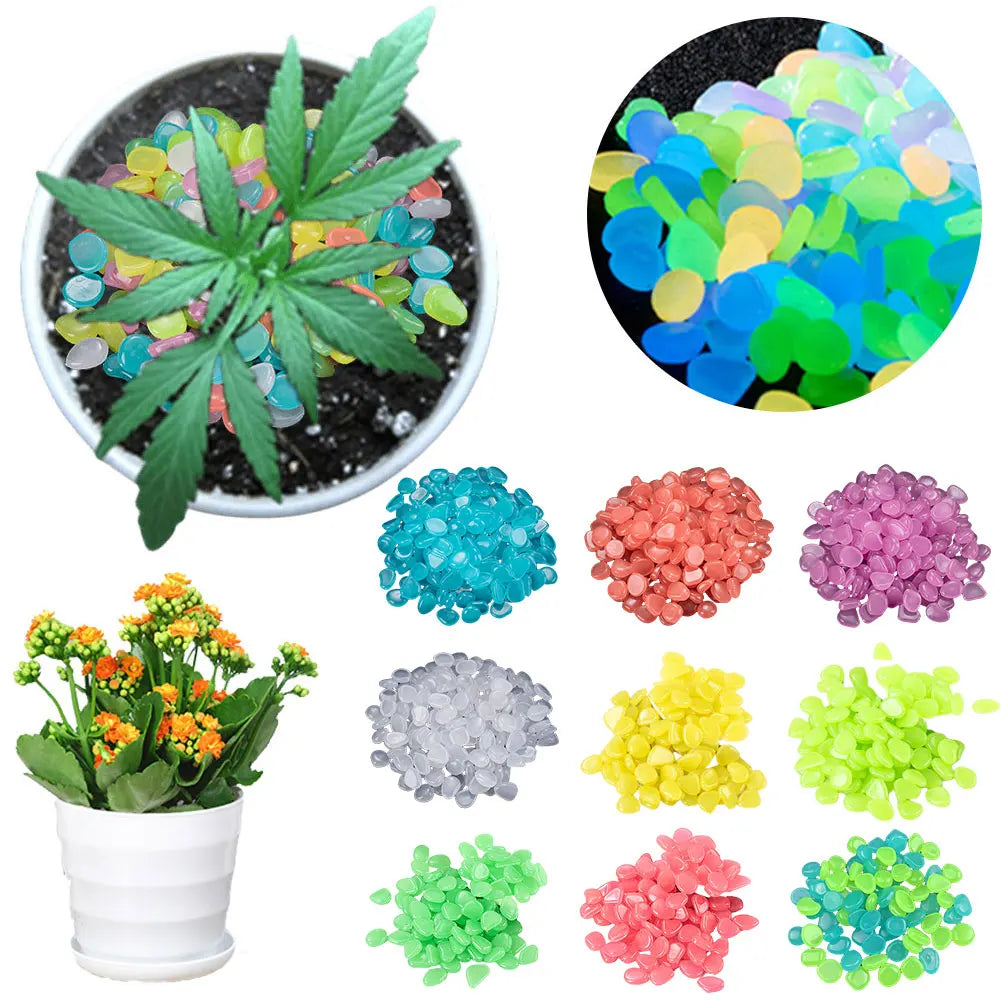 APWIKOGER Glow In The Dark Garden Pebbles For Yard Pathways