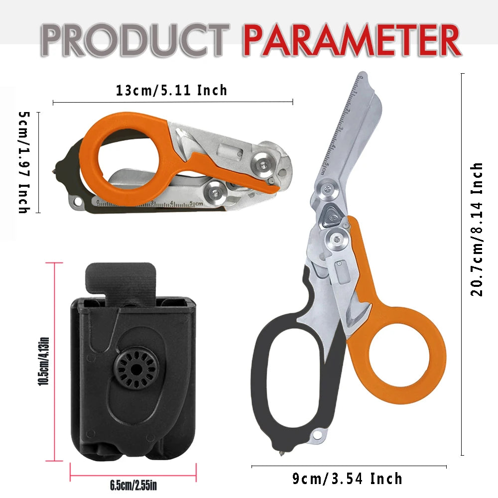 Raptor Emergency Response Shears Multifunction Strap Cutter Glass Breaker Holster