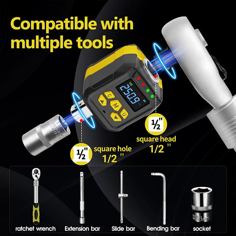 Waxtron Digital Torque Wrench Adapter 6-400 Nm 1/2 1/4 3/8 Drive