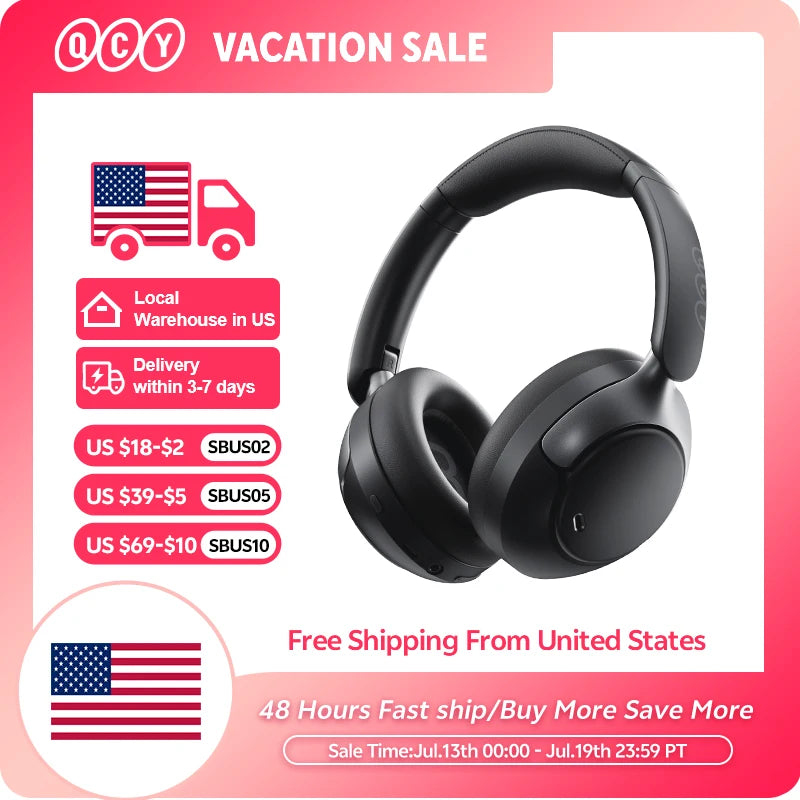QCY H3 Pro ANC Wireless Headphones LDAC Bluetooth 5.4
