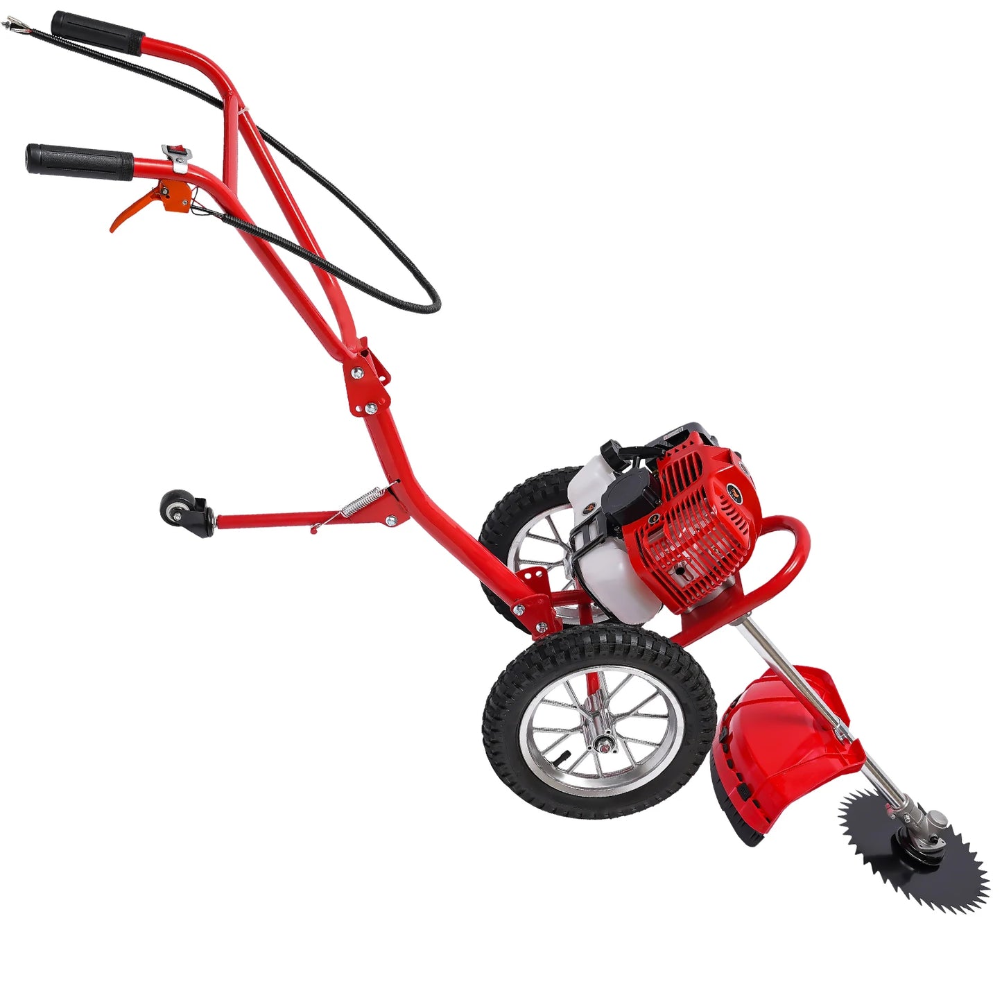 Bymaocar Two-Stroke Gasoline Lawn Mower Hand Push For Yard Maintenance