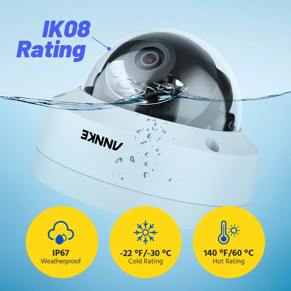 ANNKE 8MP Dual Light PoE Security Camera With Motion Detection