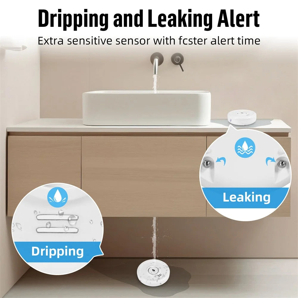 KERUI WiFi Water Leak Detector with App Alerts and Alarm