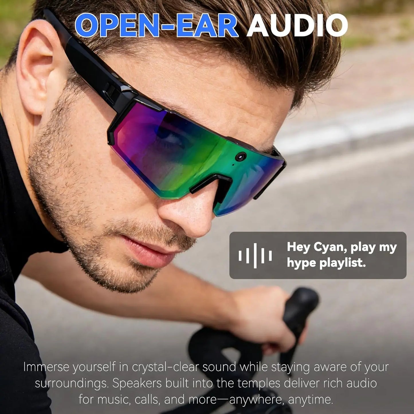GUHUAVMI AI Smart Shooting Glasses With 800W Camera For Sports