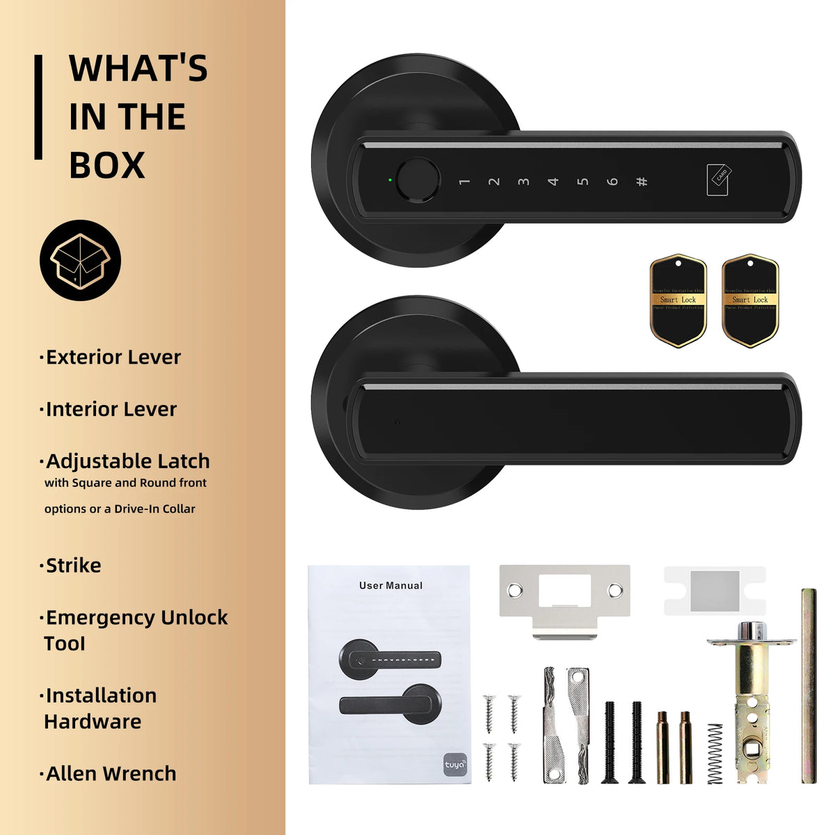 Viladepot Smart Fingerprint Door Lock With Bluetooth App And Keypad