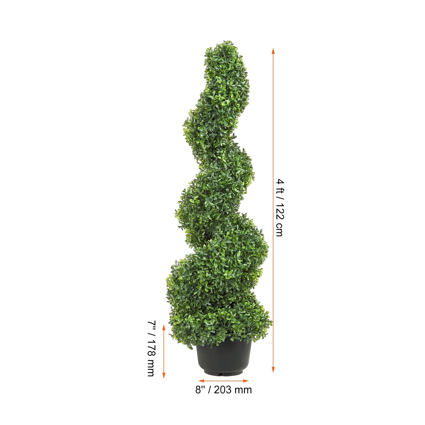 Artificial Boxwood Tower Topiary Spiral Plant For Outdoor Decor