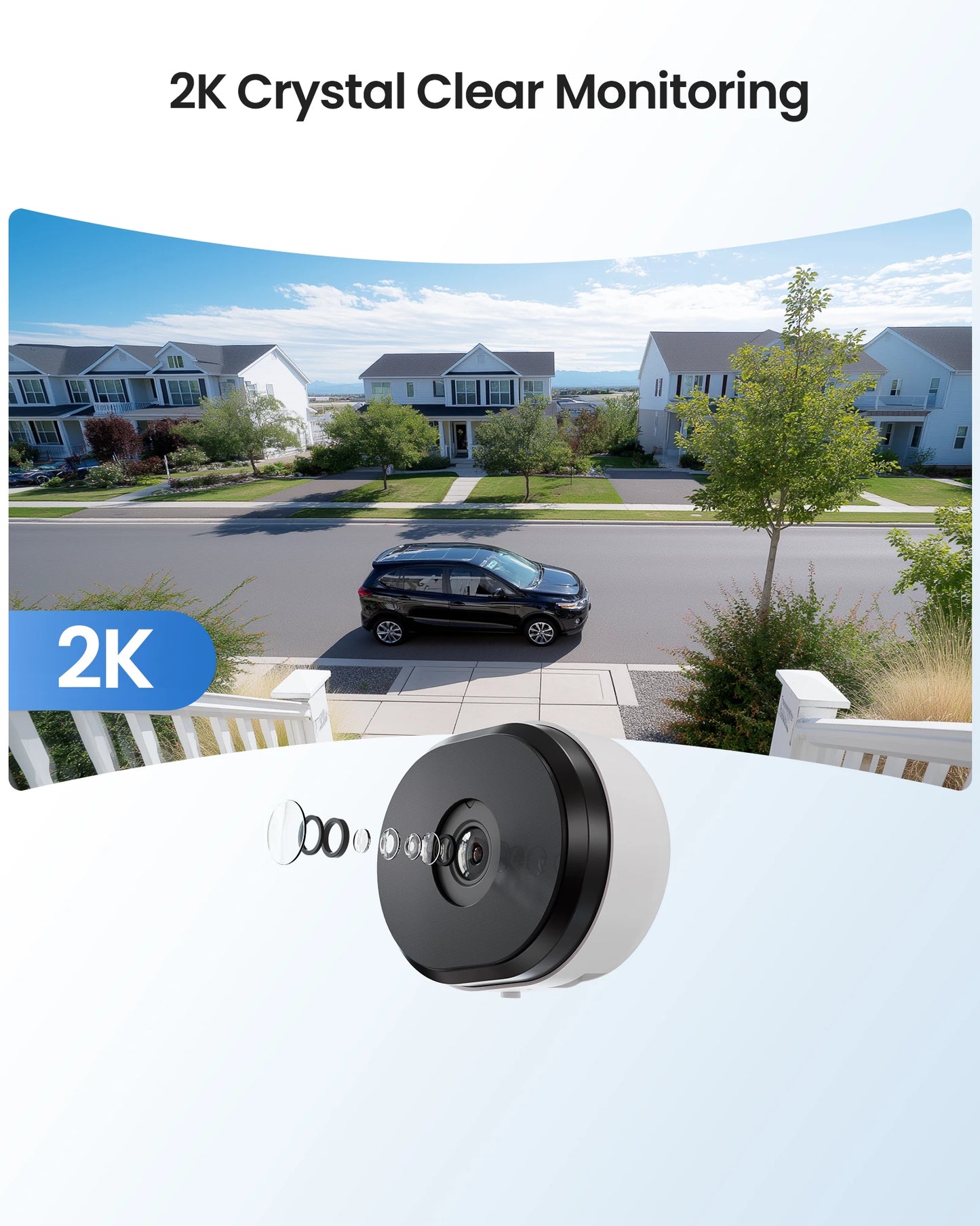 ZOSI 2K Window Security Camera AI Detection Night Vision WiFi