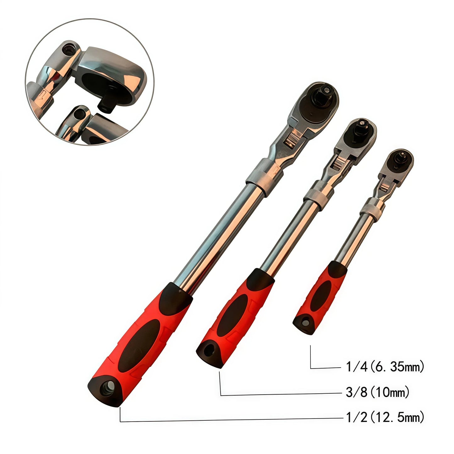 Chrome Vanadium Steel Ratchet Wrench Set with Telescopic Handle