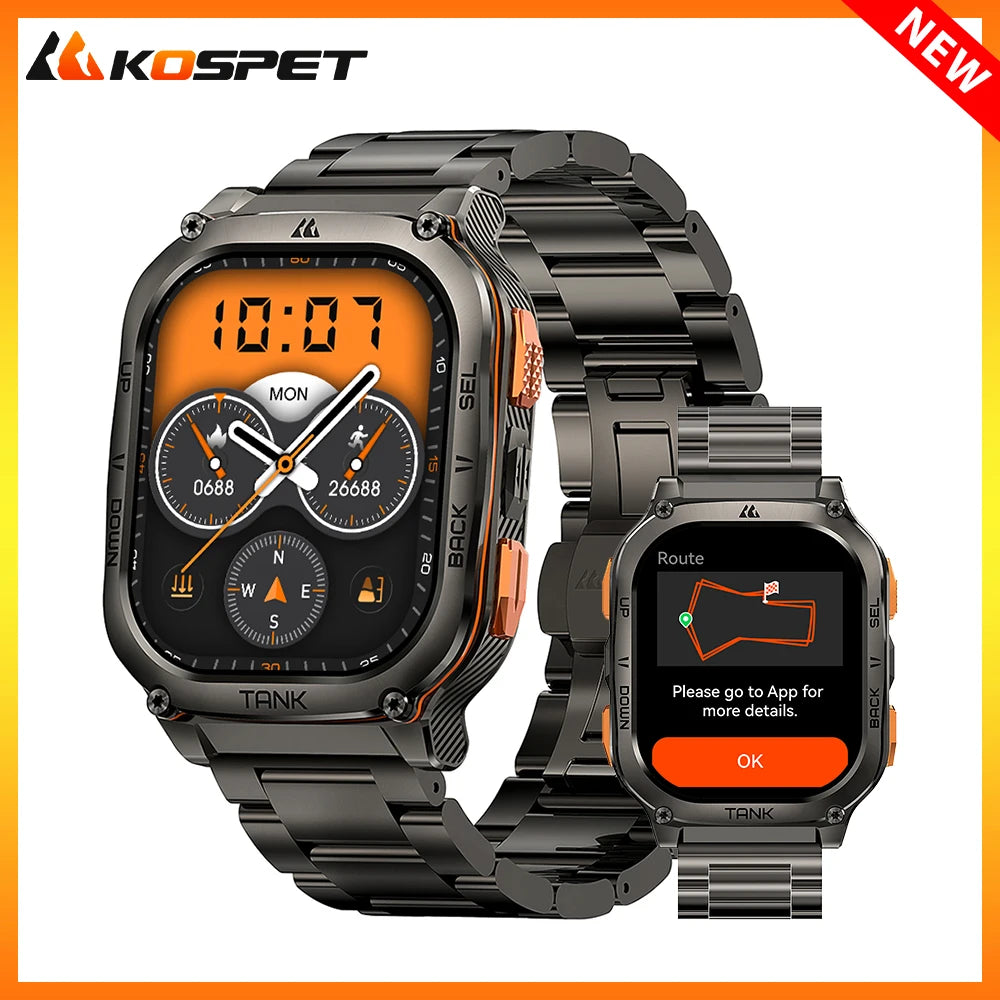 KOSPET Tank M3 Ultra GPS Smartwatch 5ATM Waterproof AMOLED AOD