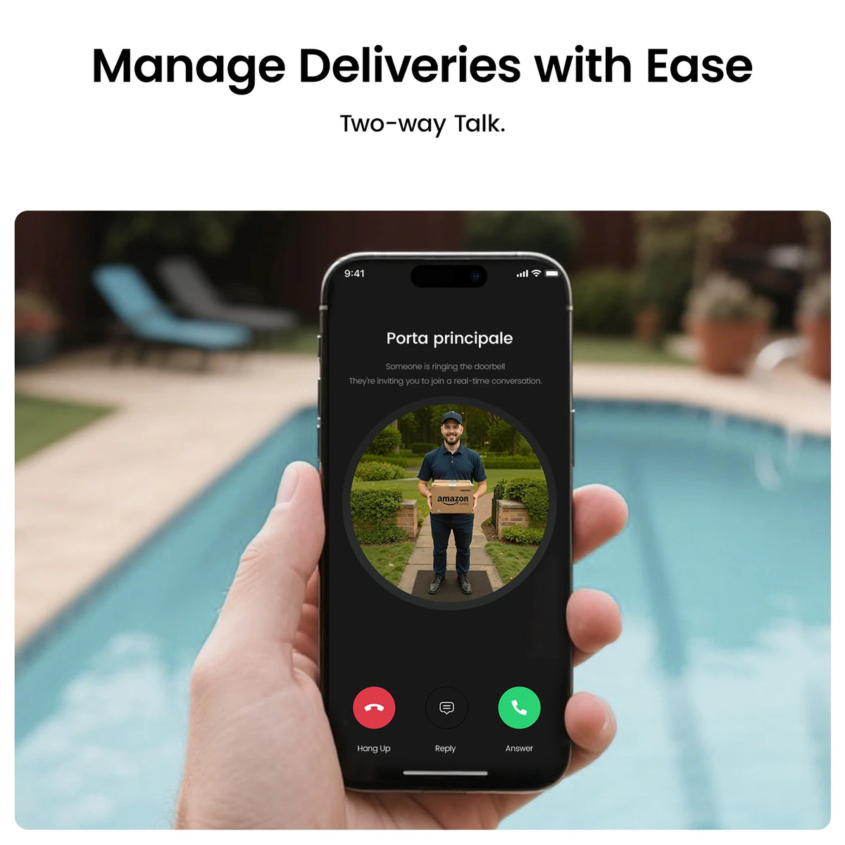 DEKCO Wireless Video Doorbell With AI Detection And Two-Way Audio