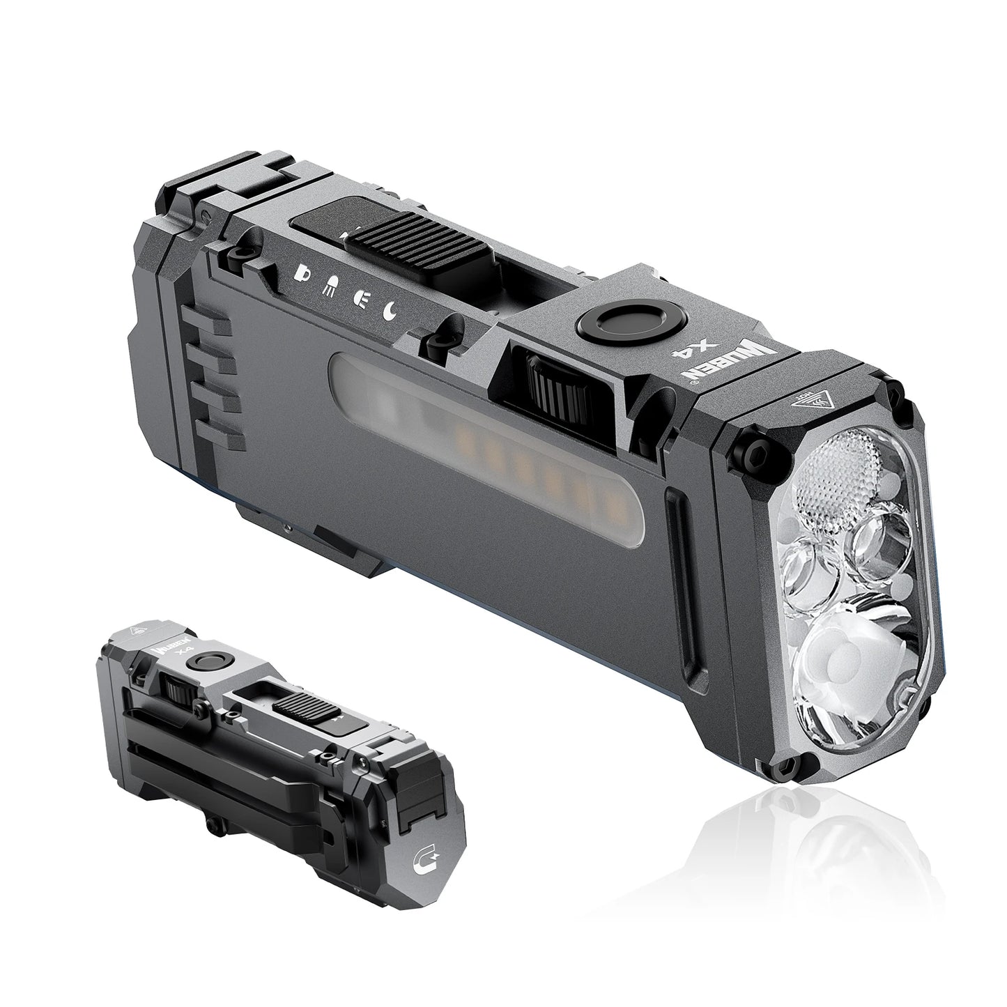 WUBEN X4 EDC Flat Flashlight RGB 1600 Lumen Magnetic Rechargeable
