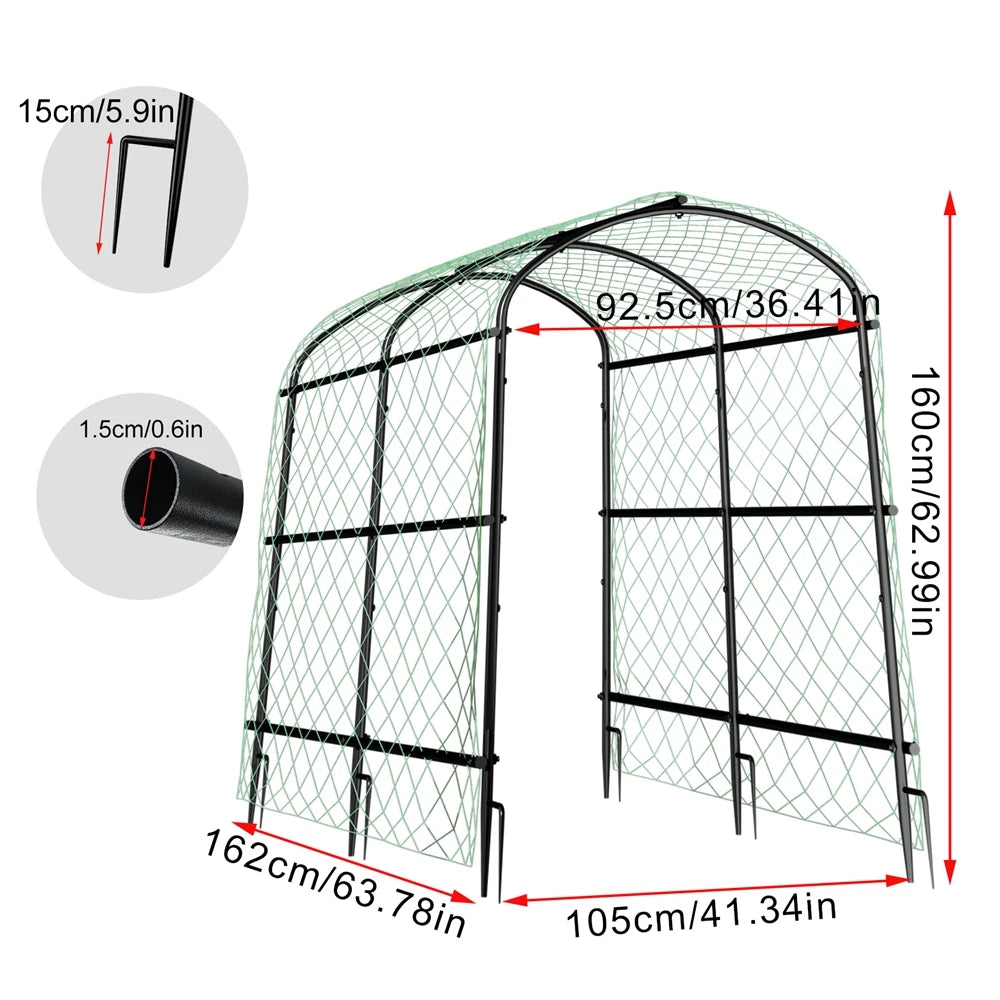 Wisfor U-Shaped Metal Tall Garden Trellis for Climbing Plants