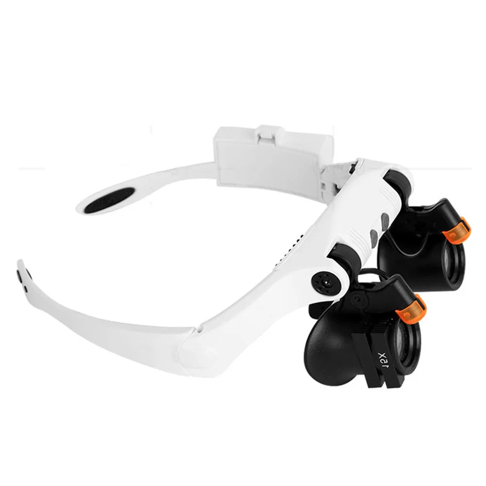 Adjustable LED Headband Magnifier Loupe With 5X To 10X