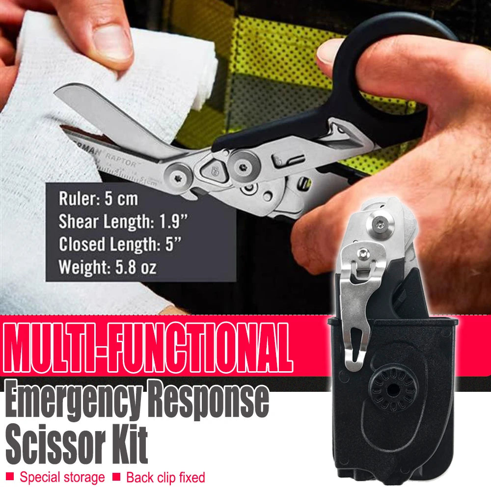 Raptor Emergency Response Shears Multifunction Strap Cutter Glass Breaker Holster