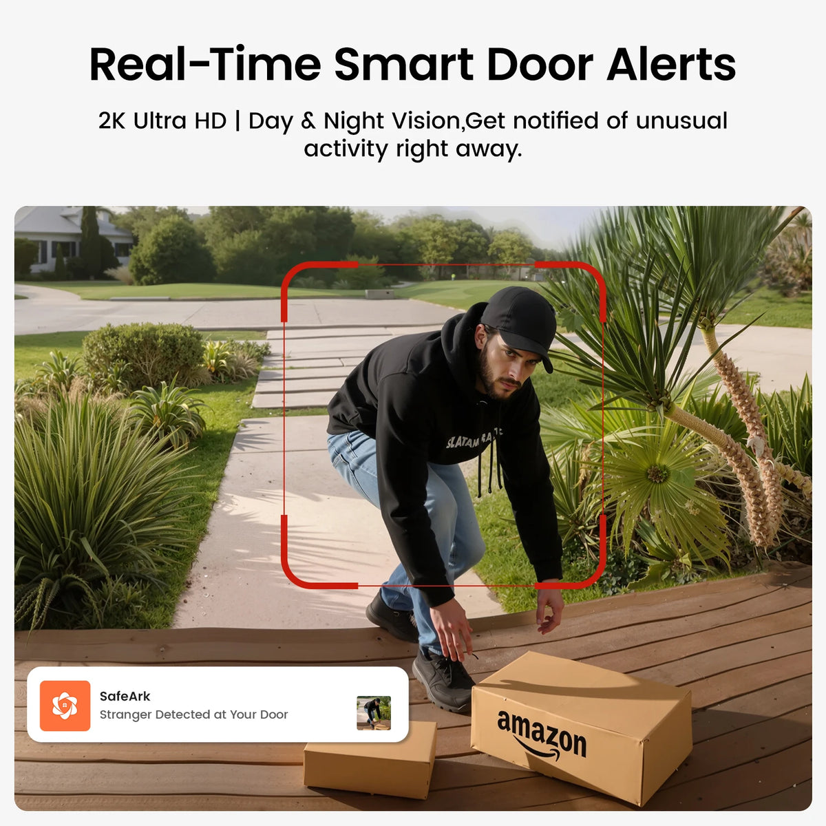 DEKCO Wireless Video Doorbell With AI Detection And Two-Way Audio