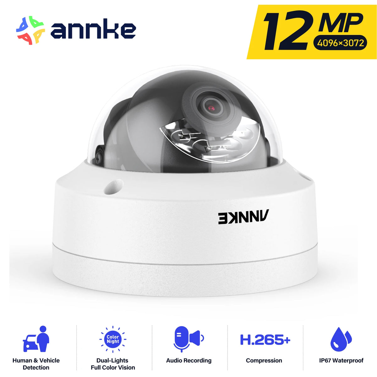 ANNKE Smart Outdoor Dual Light PoE Security Camera With AI