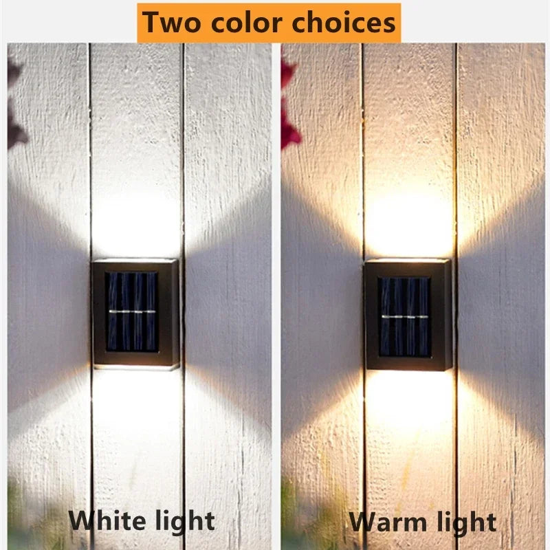 AlliLit Solar LED Wall Lights Outdoor Waterproof Garden Lamps