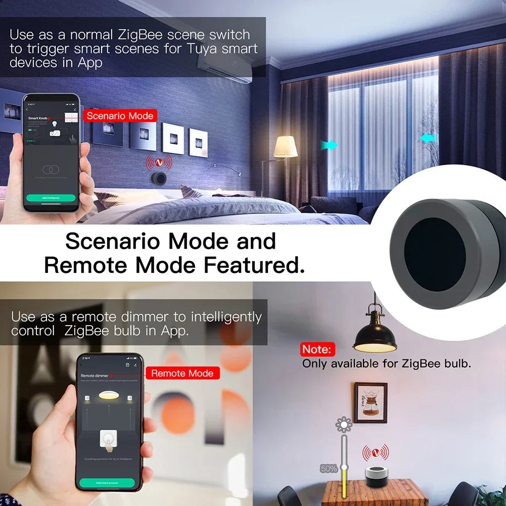 MOES Zigbee Smart Rotary Dimmer Switch Wireless Scene Controller