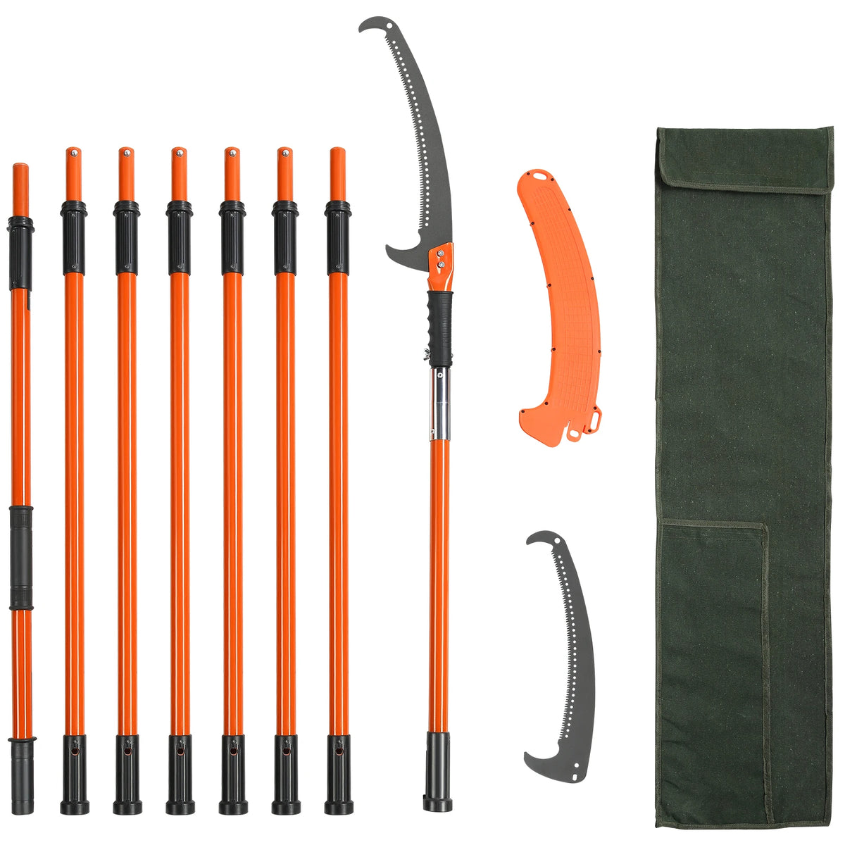 SucceBuy Manual Extendable Pole Saw for Tree Pruning and Trimming