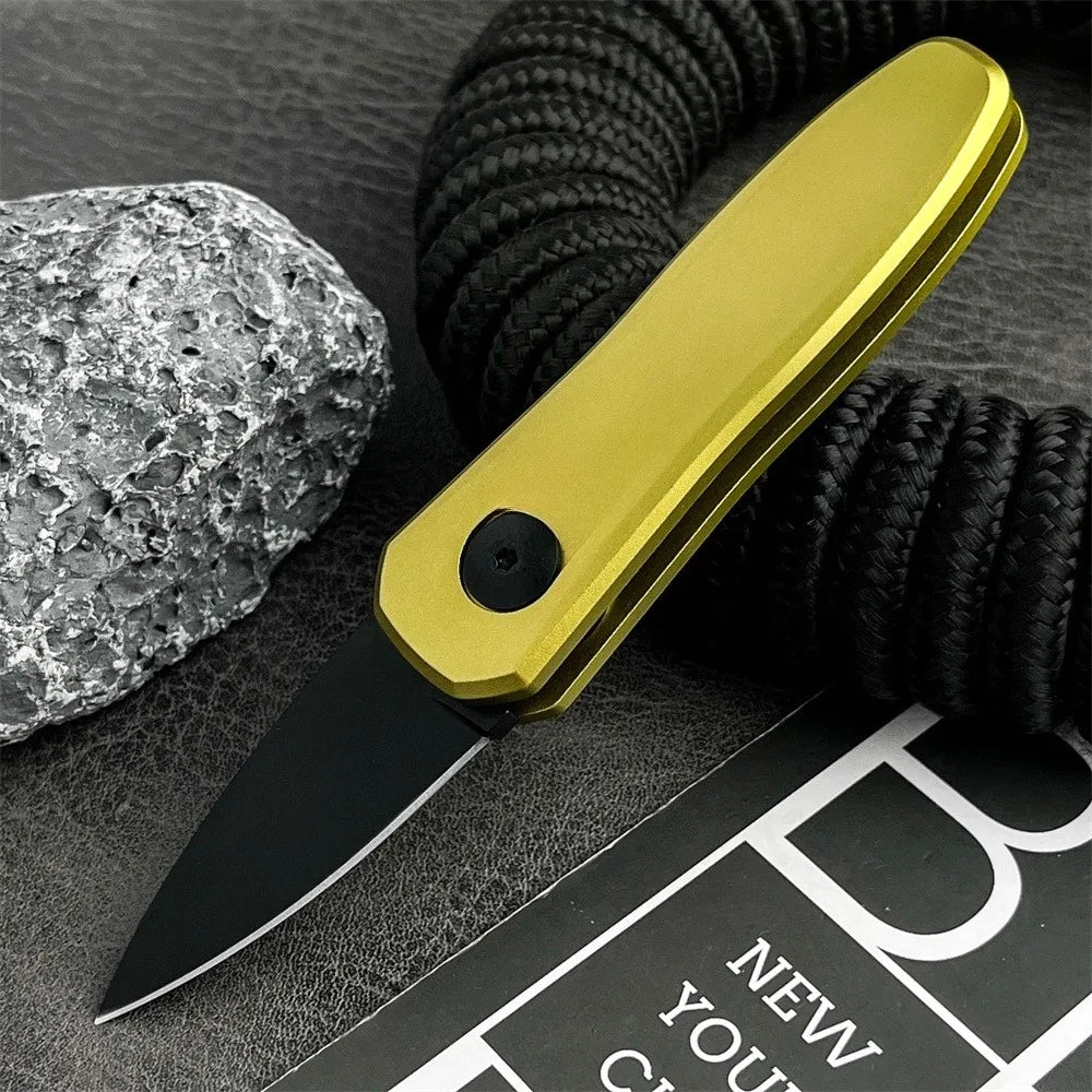 Mini 7500 Folding Knife 8Cr13MoV Blade Aluminum Handle EDC Outdoor