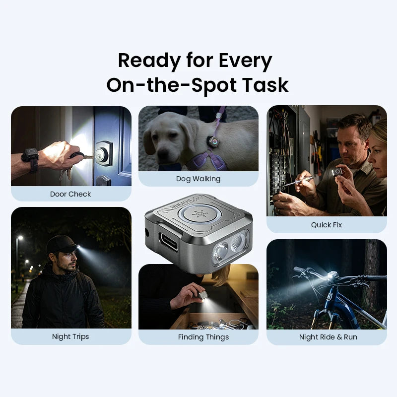 Sofirn Mini EDC SE1 300LM Pocket Flashlight RGB UV Ring