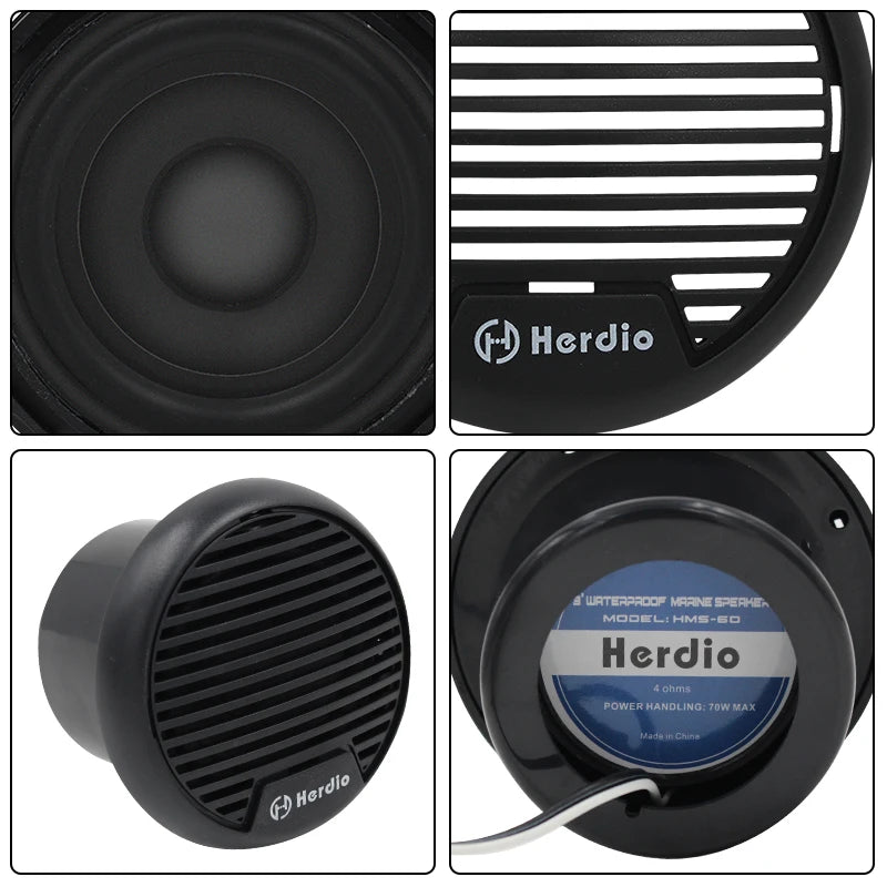 Herdio 140W Two Way Marine Waterproof Speaker System
