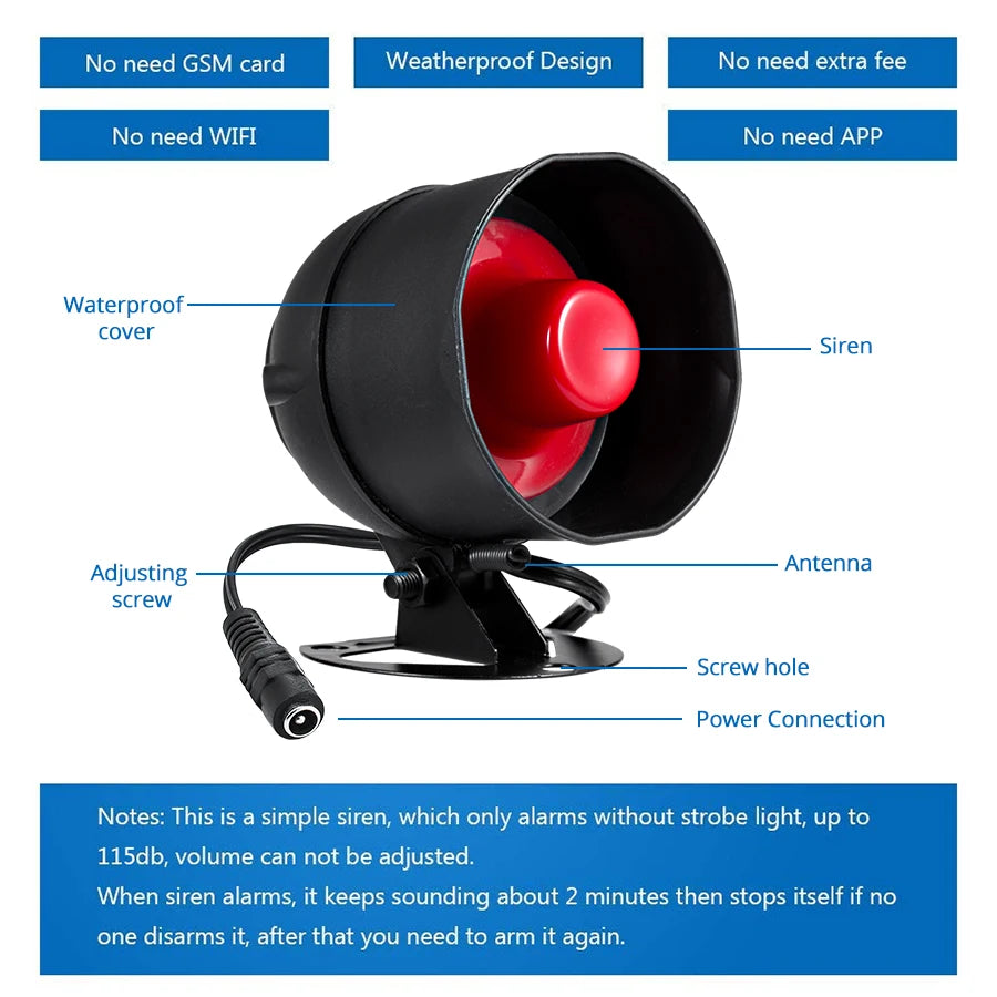 KERUI Wireless Security Alarm Kit With Door And Motion Sensors