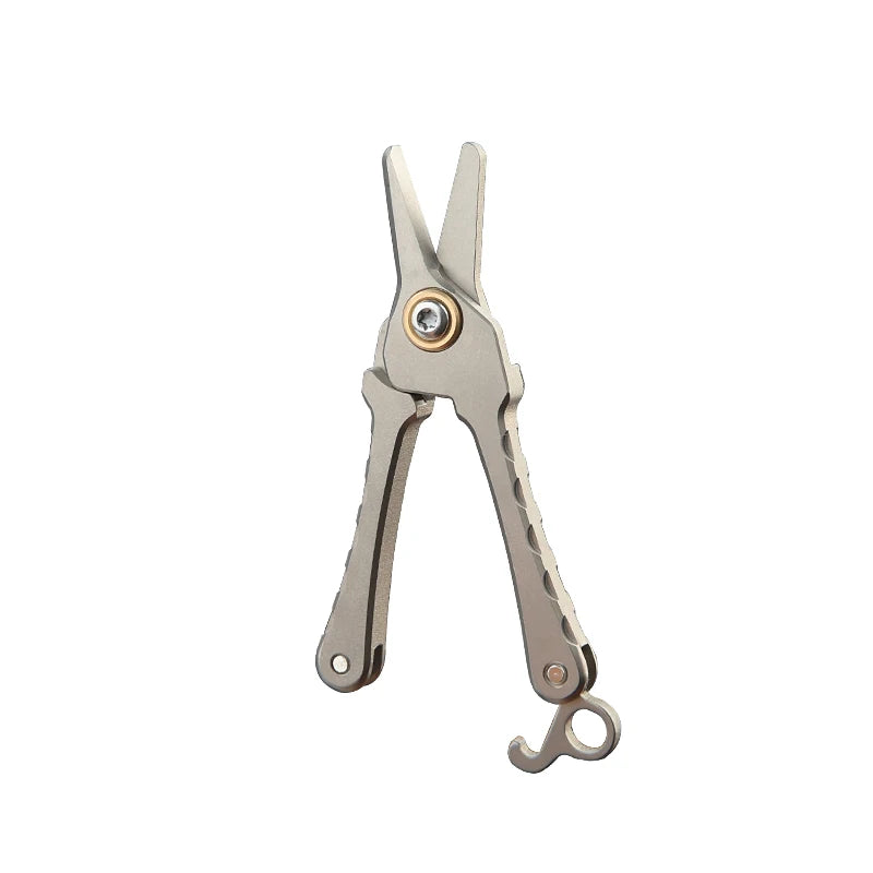 Titanium Alloy Mini Scissors Nose Hair Trimmer Keychain