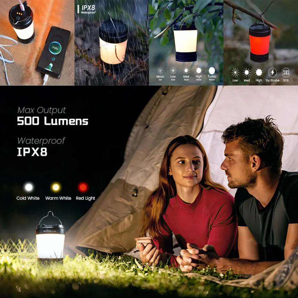 Sofirn LT1S Camping Lantern USB C Rechargeable Emergency Light