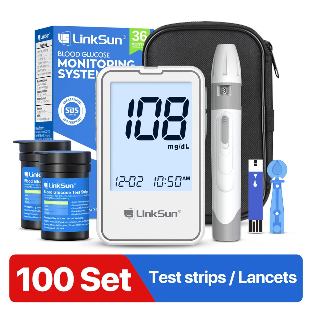 Linksun Blood Glucose Monitor G-425-1 Lancing Device Diabetes Kit
