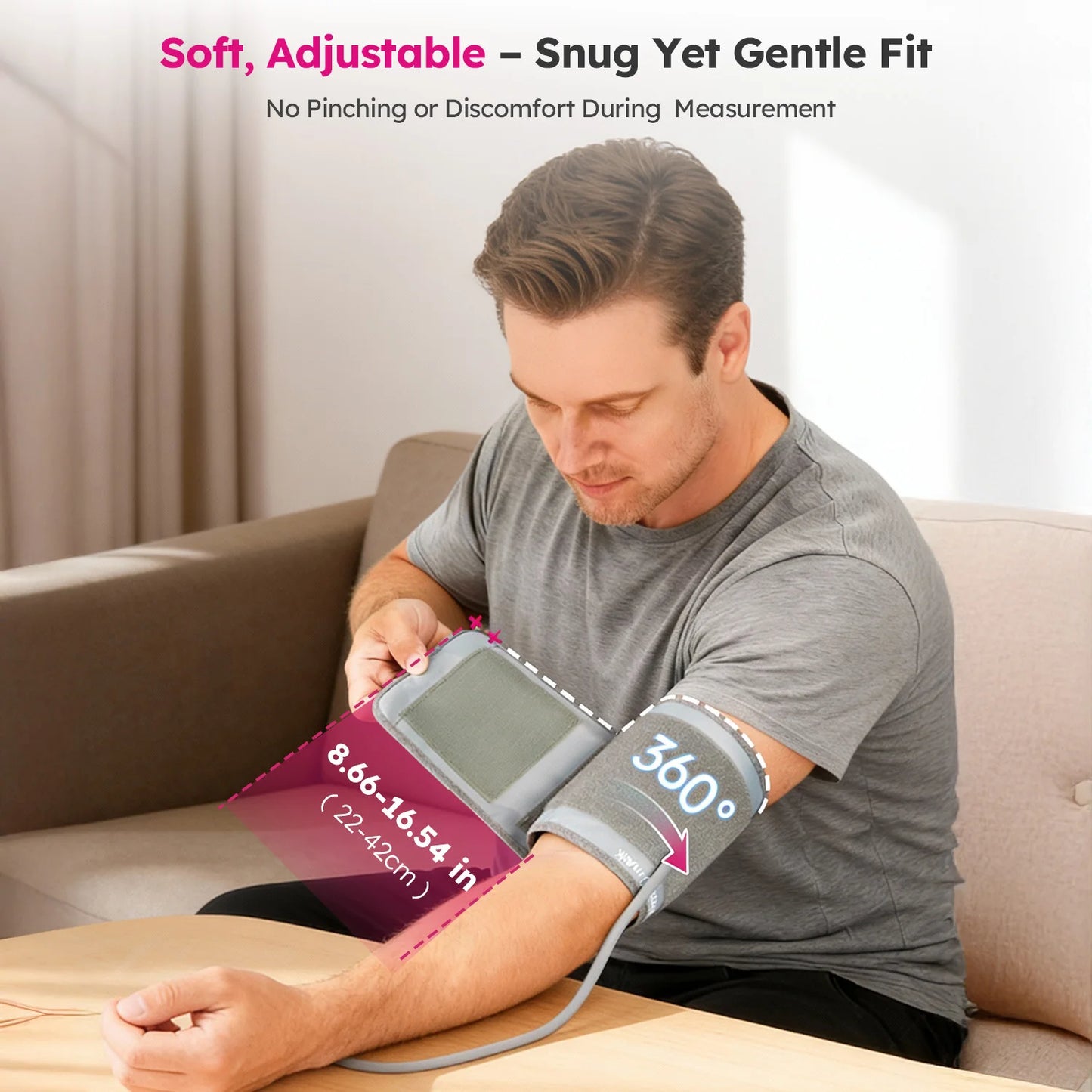 AILIFEE Upper Arm Blood Pressure Monitor with Backlit LED Display