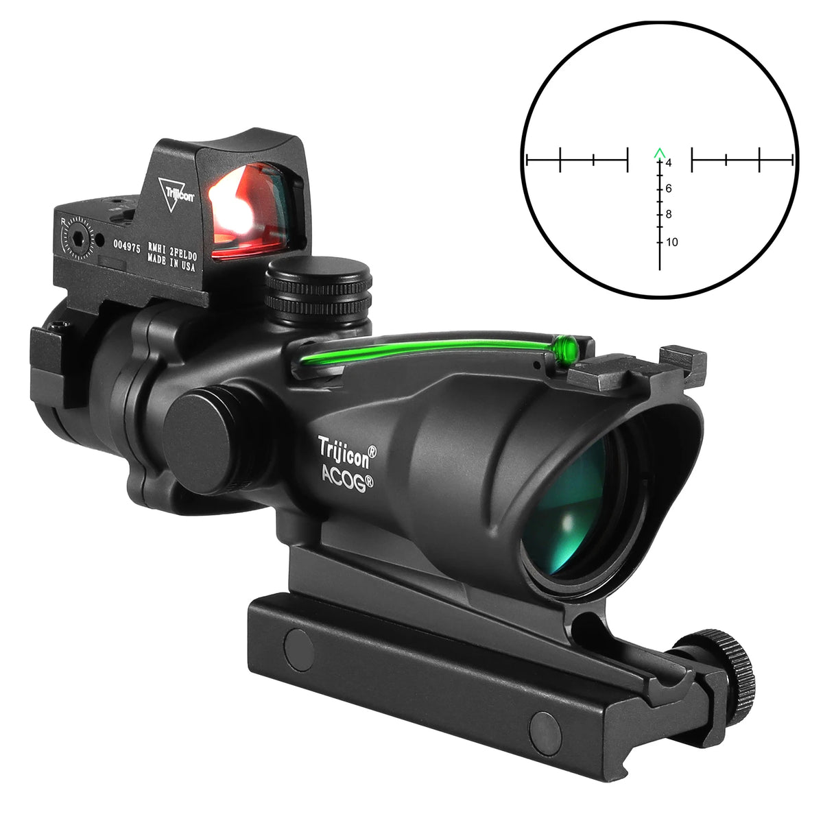 Nabila Adjustable Tactical Rifle Scope With Red Dot For Hunting