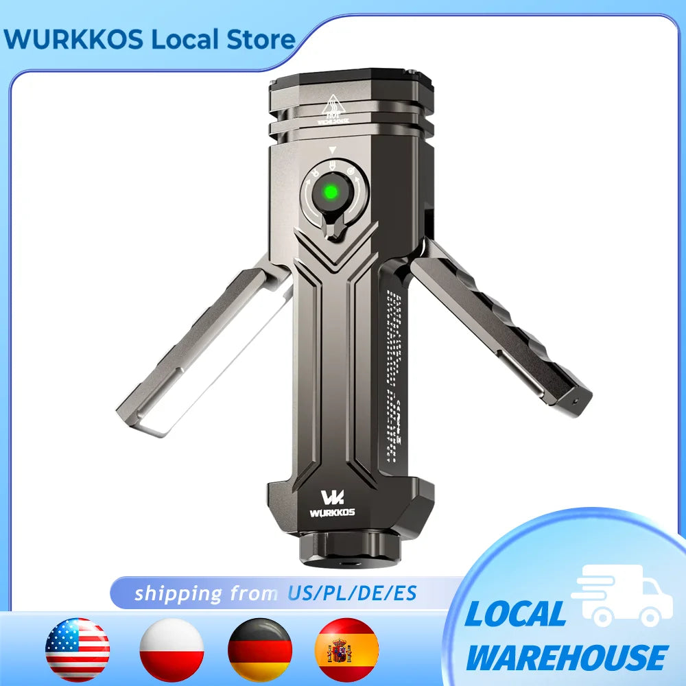 Wurkkos HD02 LED Camping Lamp Searchlight 3200 Lumens Rechargeable Battery