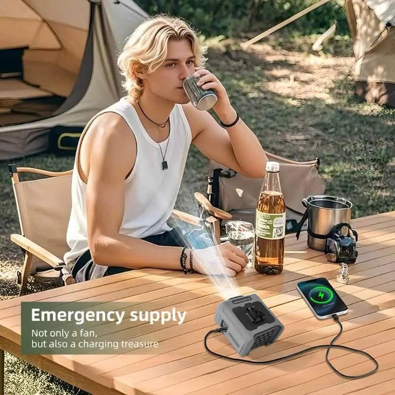 Portable Neck Fan With 10000mAh Battery, Hands-Free Clip, Flashlight