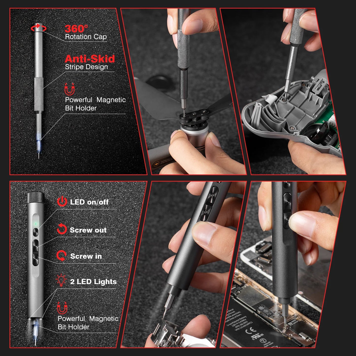 VMAN 138-in-1 Magnetic Bit Precision Electric Screwdriver Set