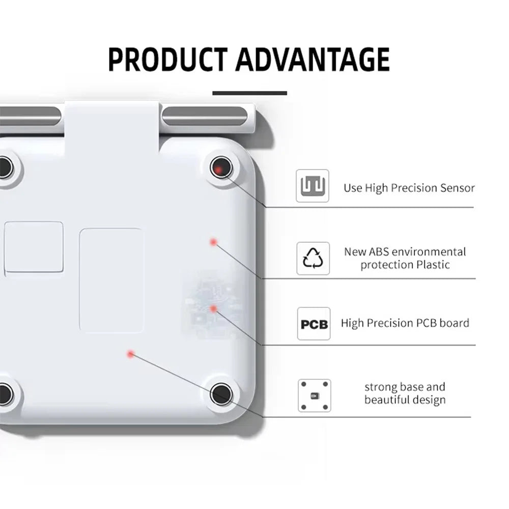Smart Body Fat Scale With 8 Electrodes And BMI Analysis