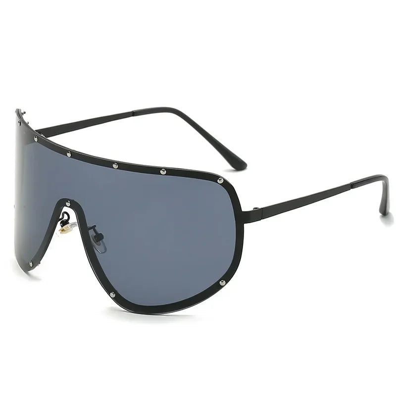 Steampunk Oversized Sunglasses For Women UV400 Protection