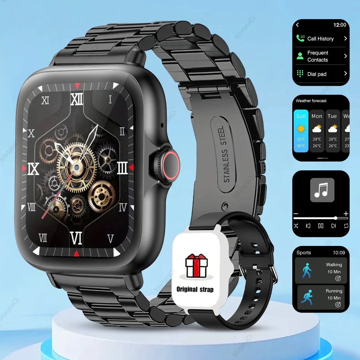 Smart Watch With Answer Calls Sleep Monitoring Pedometer And Alerts