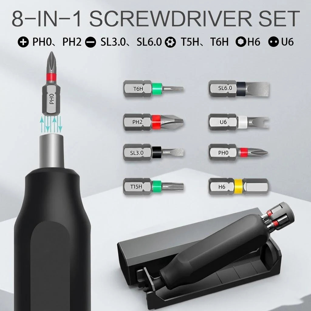 STONEGO Rechargeable Precision Electric Screwdriver Set With Magnetic Bits