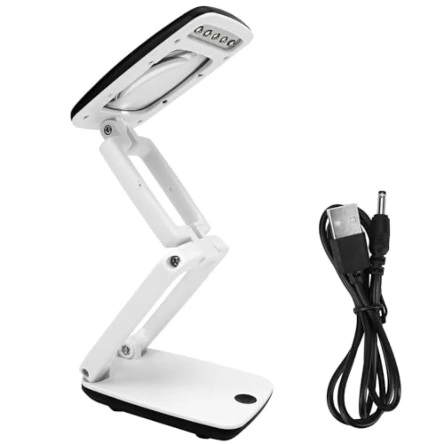 Portable Lighted Magnifying Glass With Stand And LED Desk Lamp