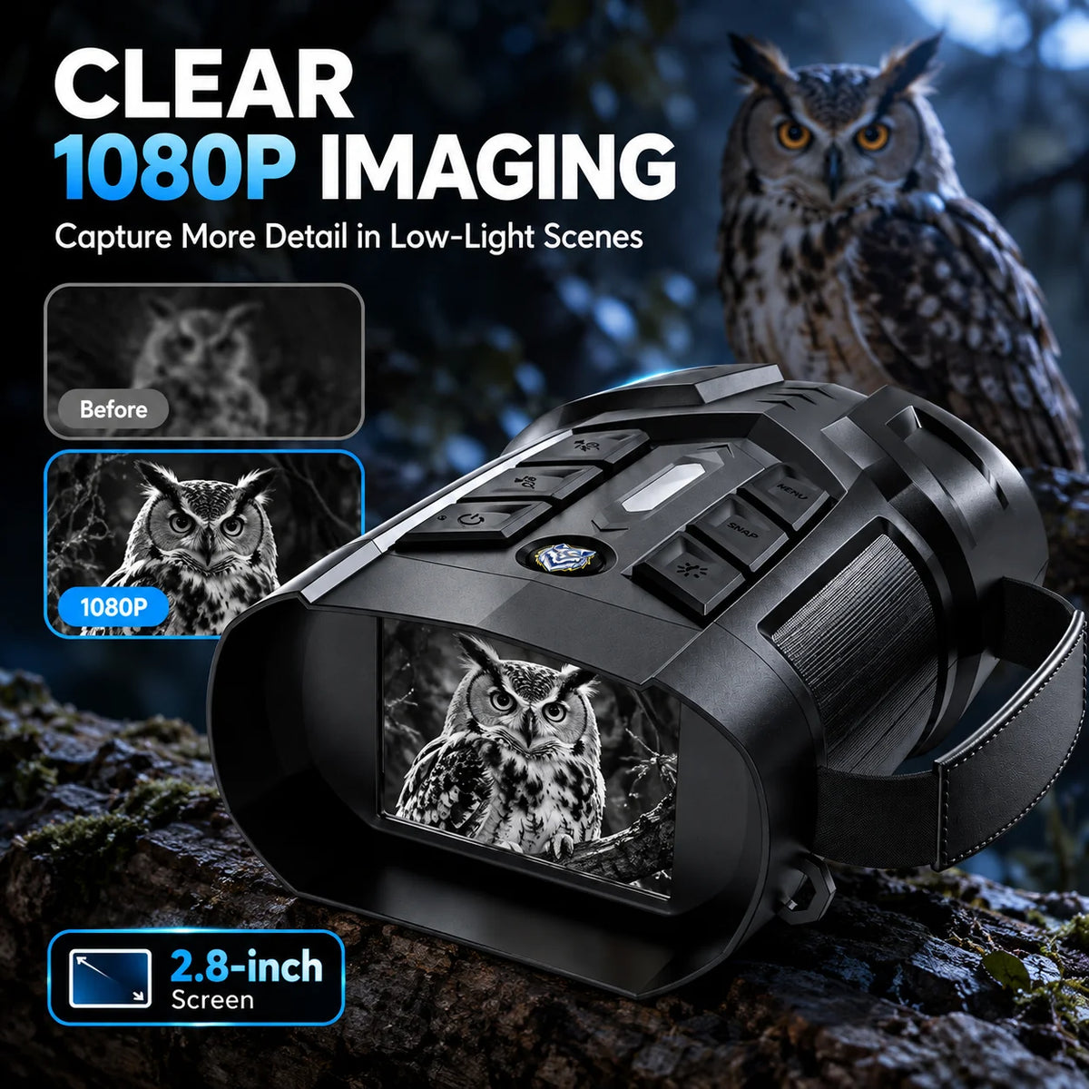 Digital Night Vision Binoculars With Infrared Photo And Video Recording