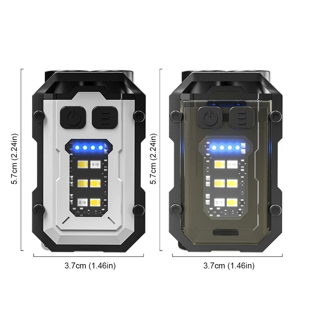 USB Rechargeable LED Flashlight Keychain For Camping And Outdoors