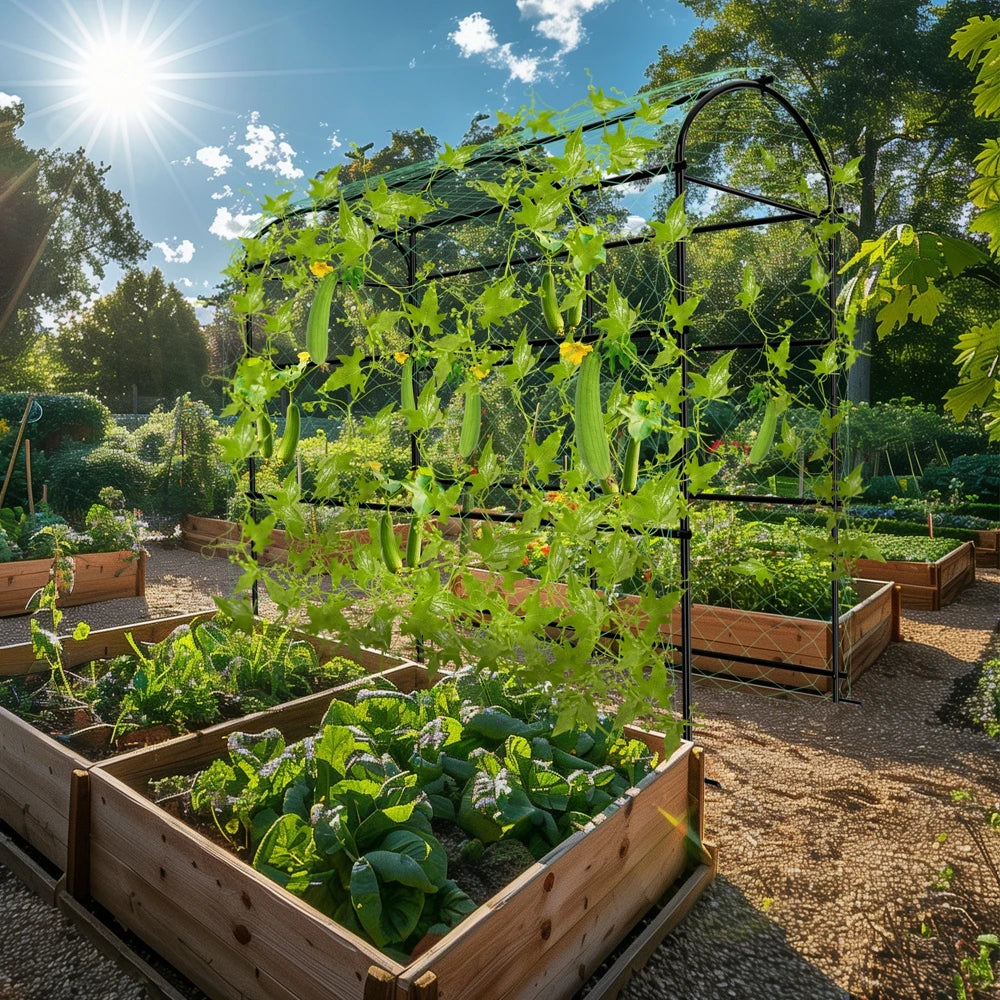 Wisfor U-Shaped Metal Tall Garden Trellis for Climbing Plants