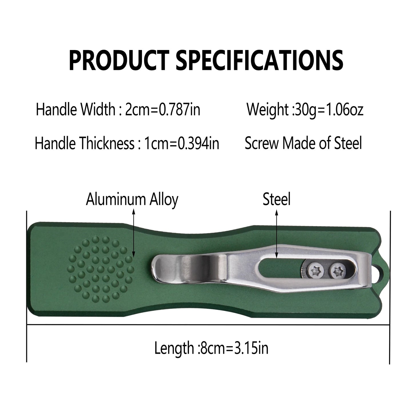 Aluminum Folding Knife for Camping and Hiking with Durable Handle
