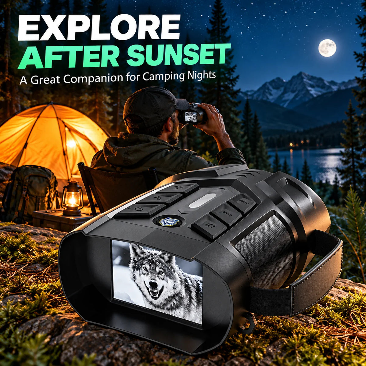 Digital Night Vision Binoculars With Infrared Photo And Video Recording
