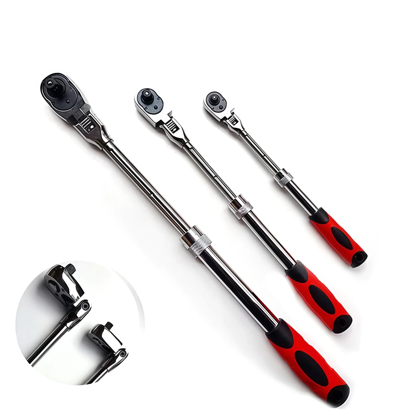 Chrome Vanadium Steel Ratchet Wrench Set with Telescopic Handle